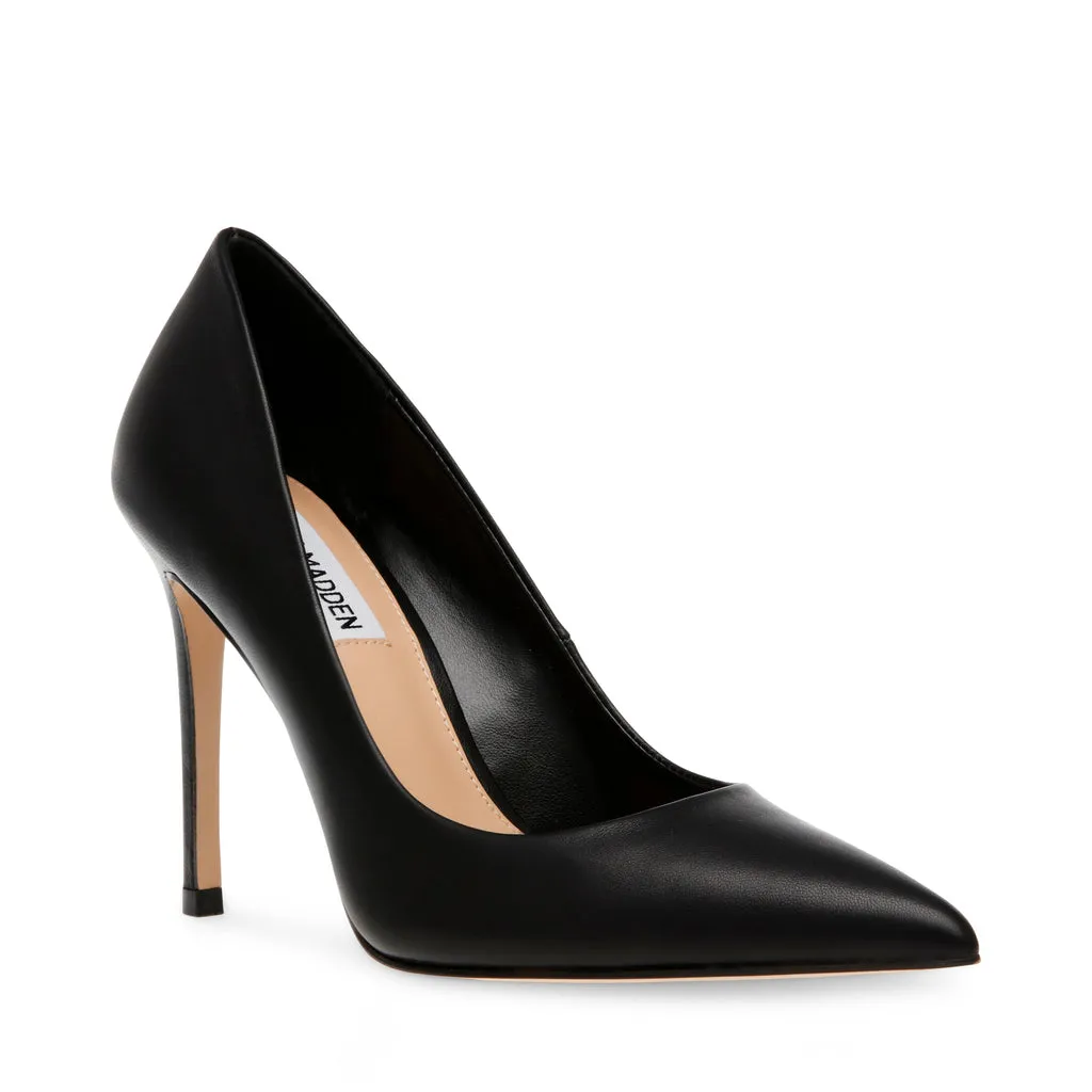 BLACK LEATHER Evelyn-E Pump