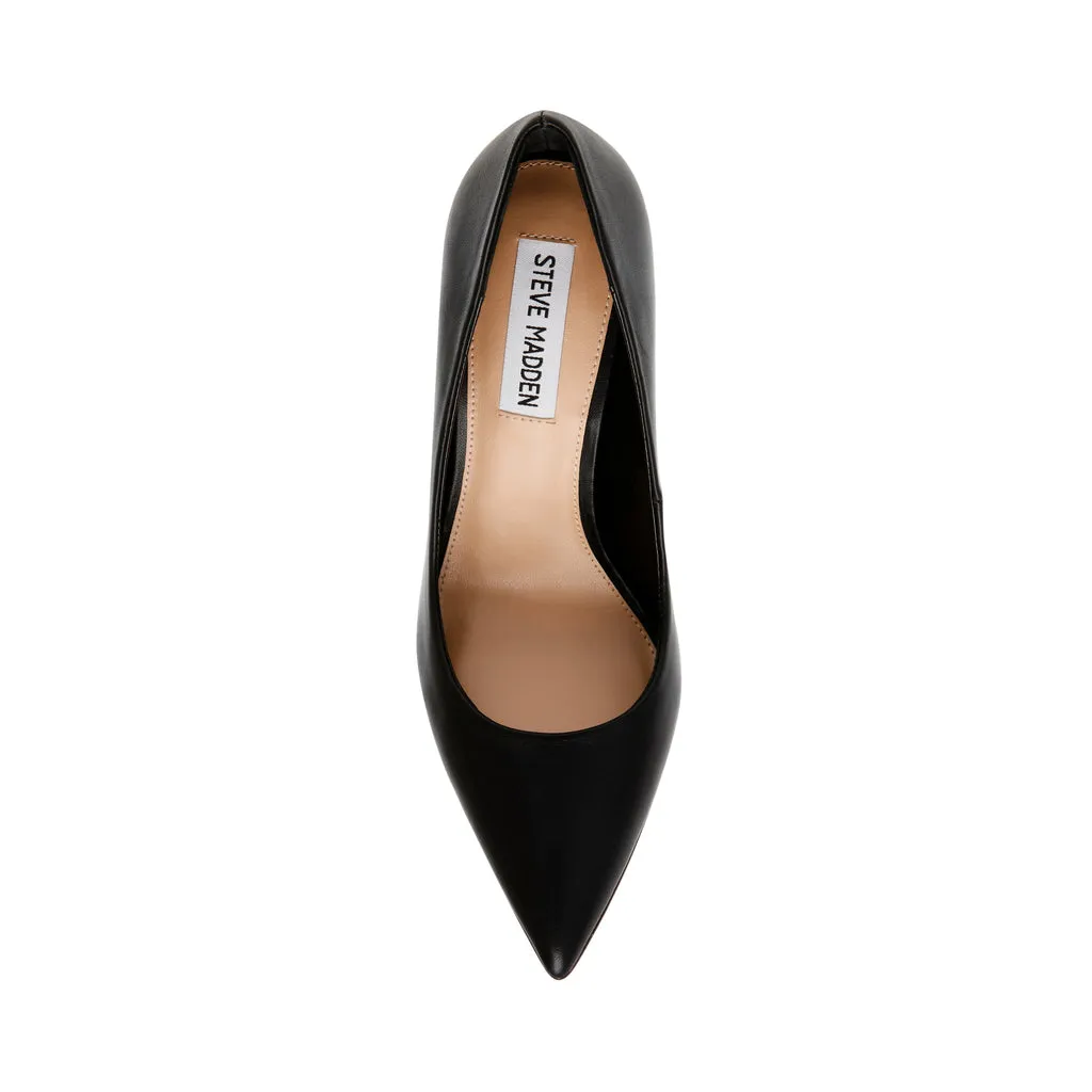 BLACK LEATHER Evelyn-E Pump