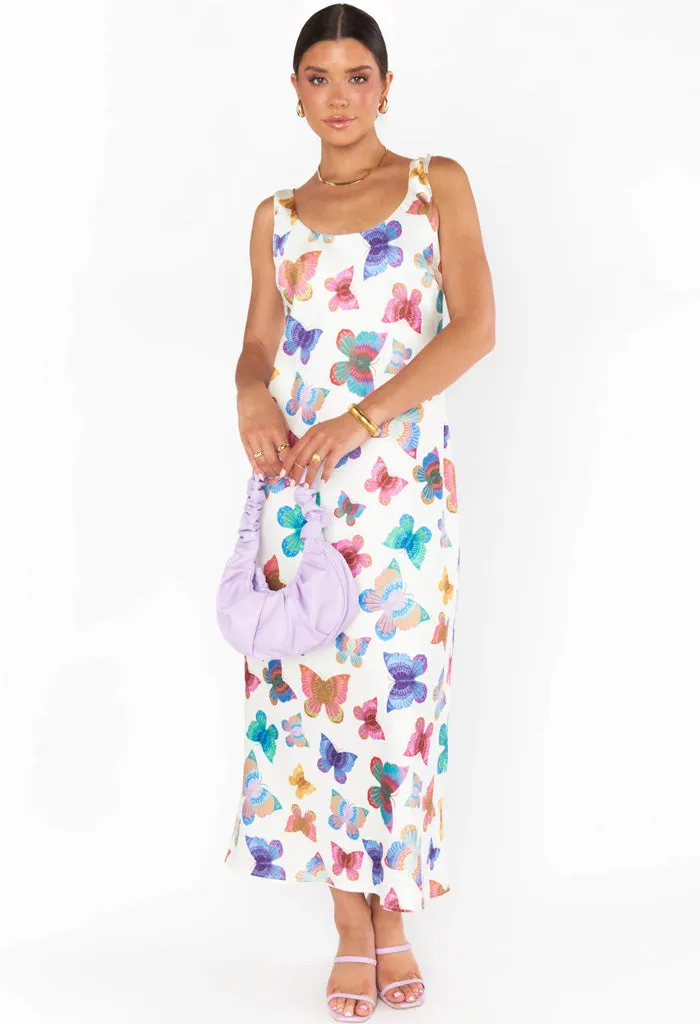 Rainbow Butterflies Slip Dress