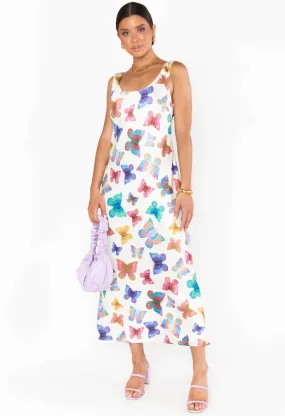 Rainbow Butterflies Slip Dress