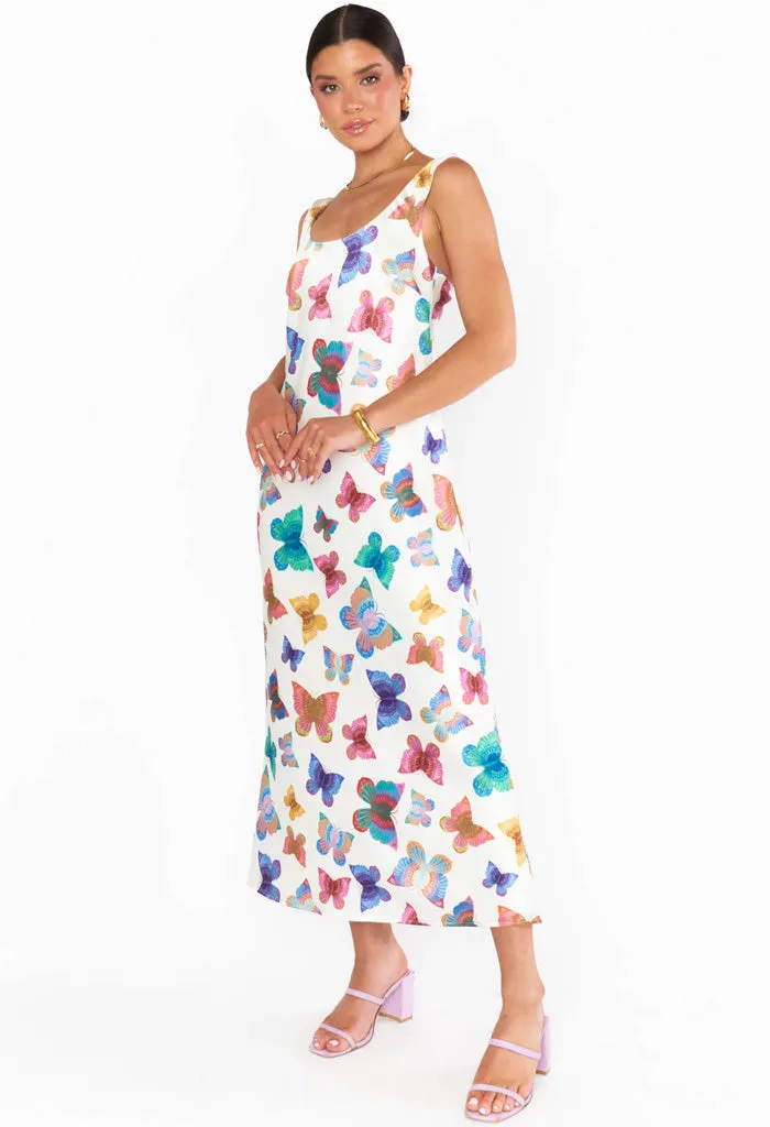 Rainbow Butterflies Slip Dress