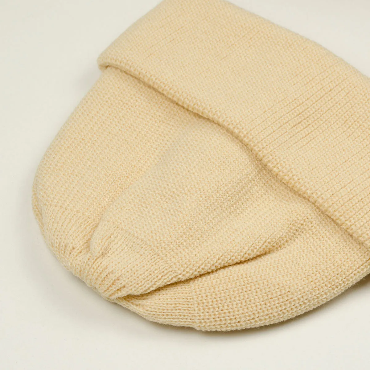 Raw Beige Bulky Watch Cap Beanie