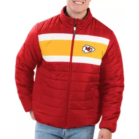 Kansas City Chiefs crimson quilted coat