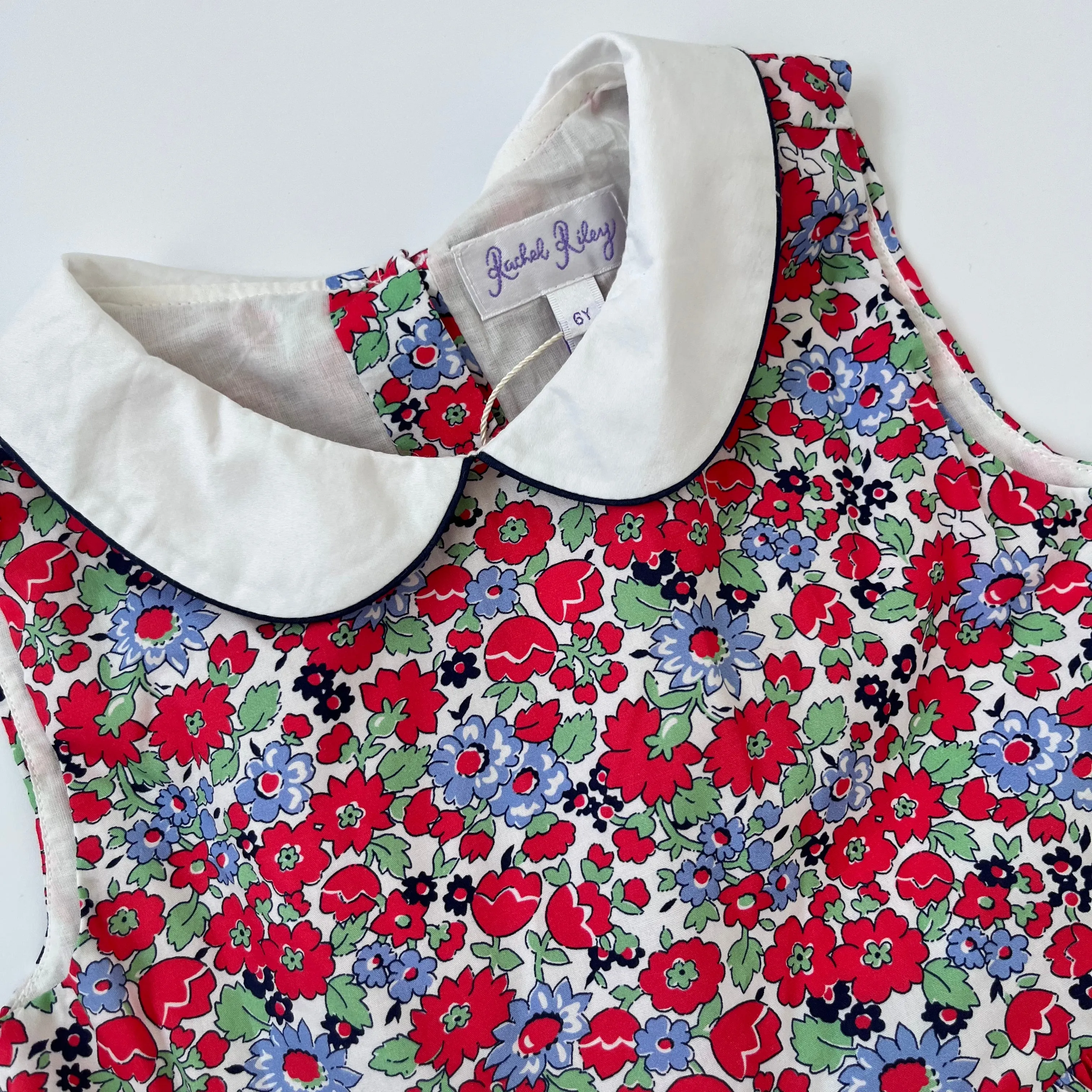 Brand New Rachel Riley Red Liberty Print Dress: 6 Years