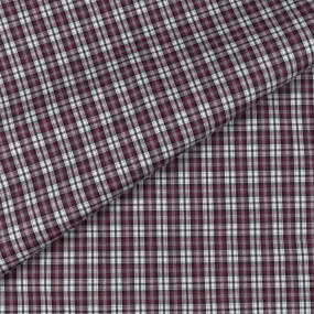 Greyish Red Plaid Poplin Shirt