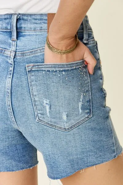 Rhinestone High Waist Jeans by Judy Blue