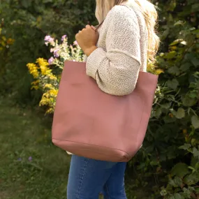 Rosewood Leather Tote Bag