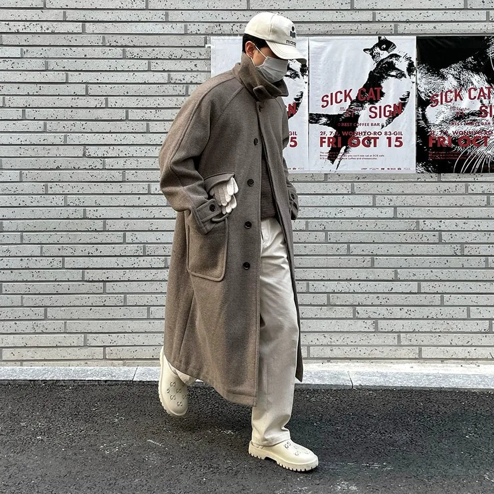 Brown Wool Trench Coat