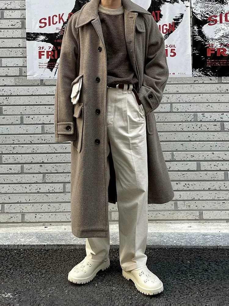 Brown Wool Trench Coat