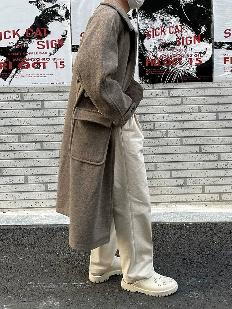 Brown Wool Trench Coat