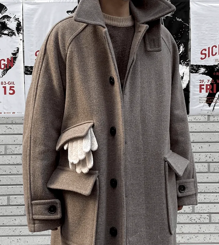 Brown Wool Trench Coat