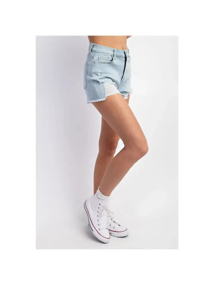 Light Blue Denim Shorts