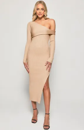 Latte Alina Knit Midi Dress