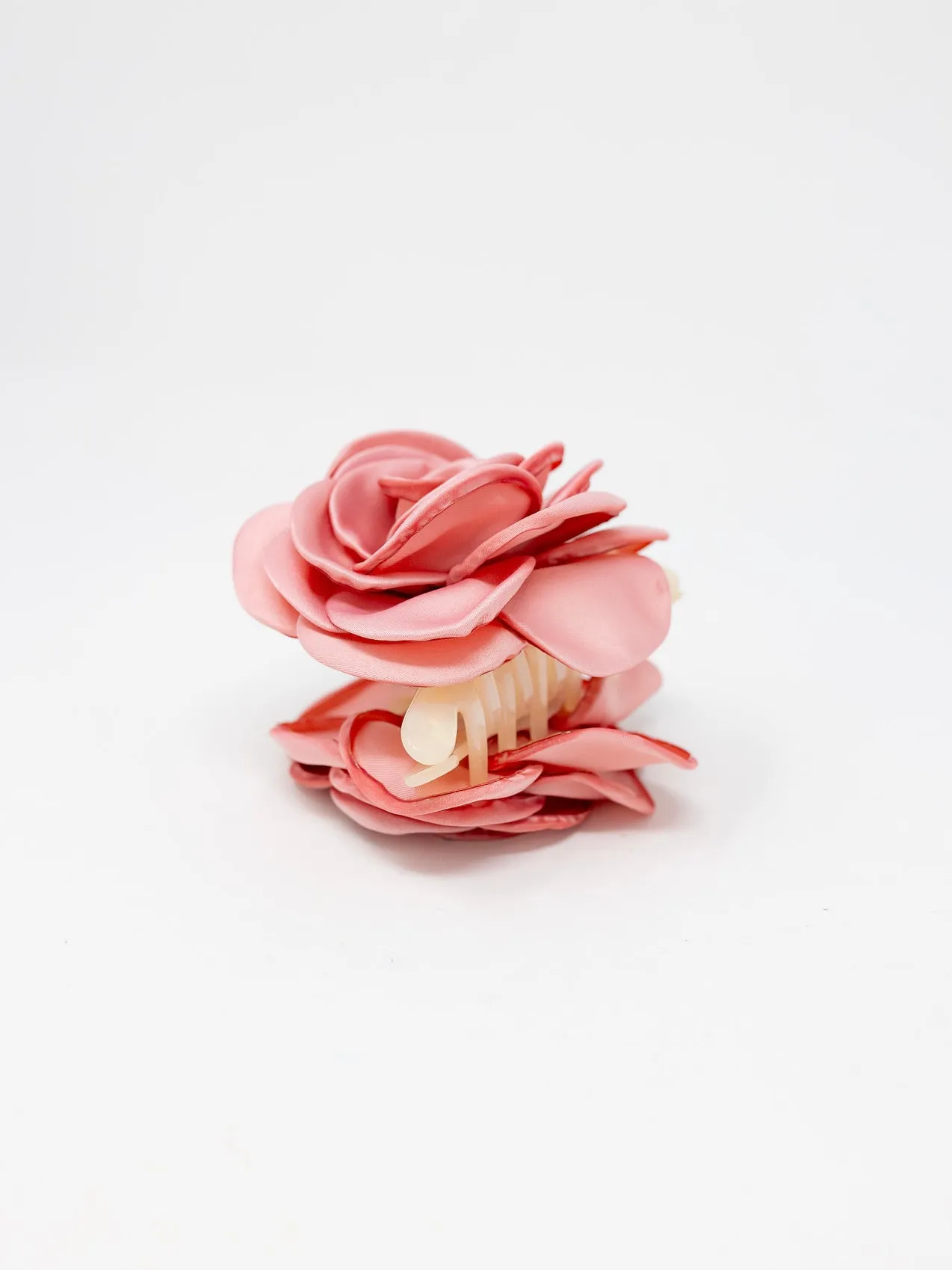 Satin Hair Clip with Rose Design