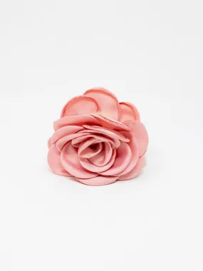 Satin Hair Clip with Rose Design