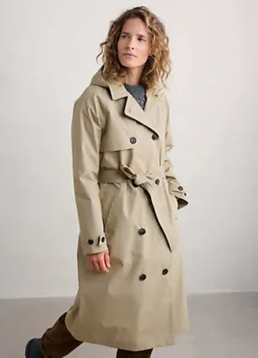 Natural Penweathers Waterproof Trench Coat by Seasalt Cornwall