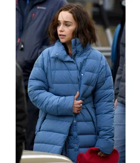 Blue Coat worn by Emilia Clarke in Secret Invasion