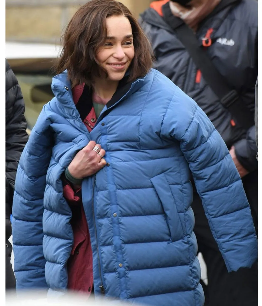 Blue Coat worn by Emilia Clarke in Secret Invasion