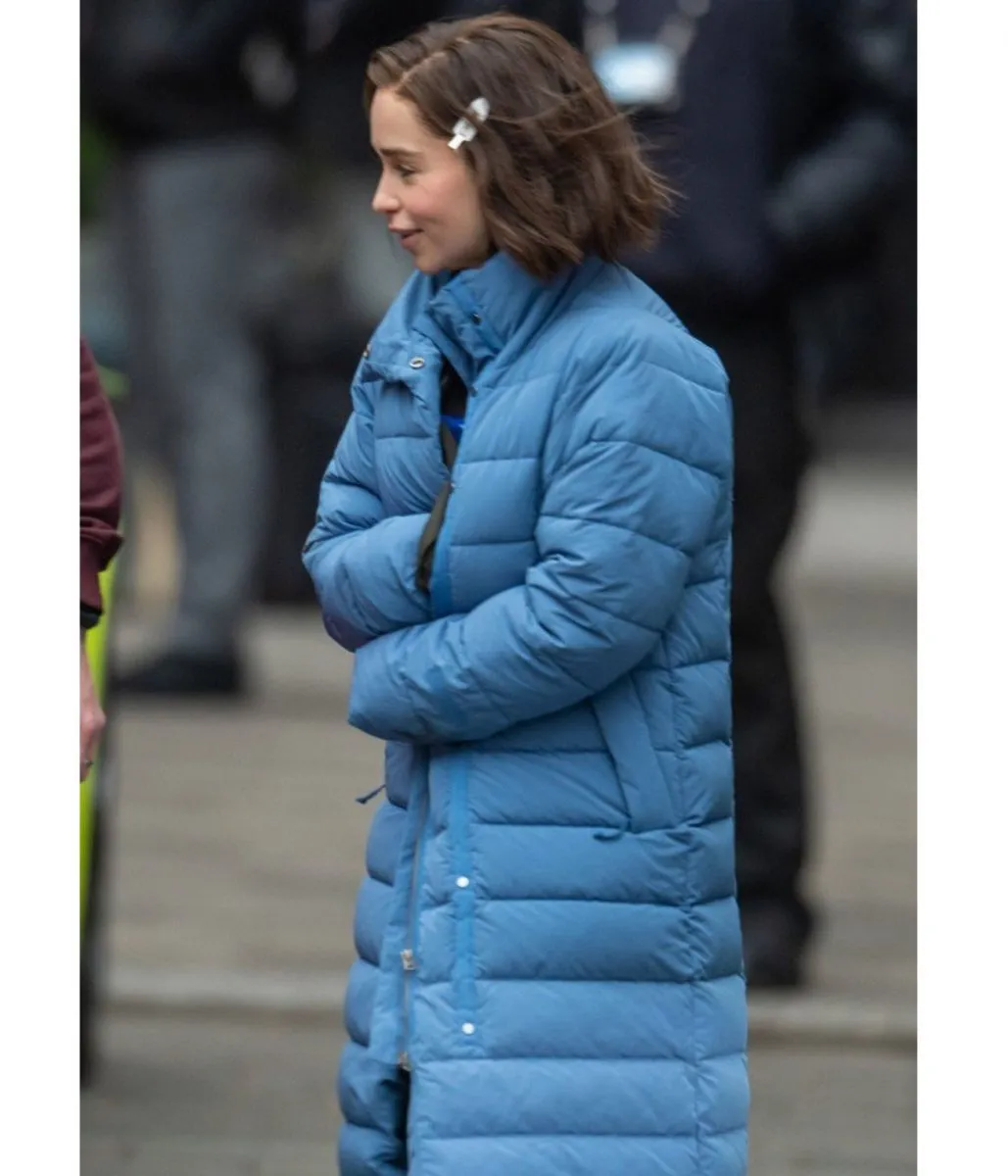 Blue Coat worn by Emilia Clarke in Secret Invasion