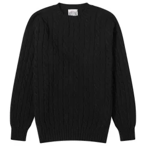 Shetland Cable Crew Knit Black