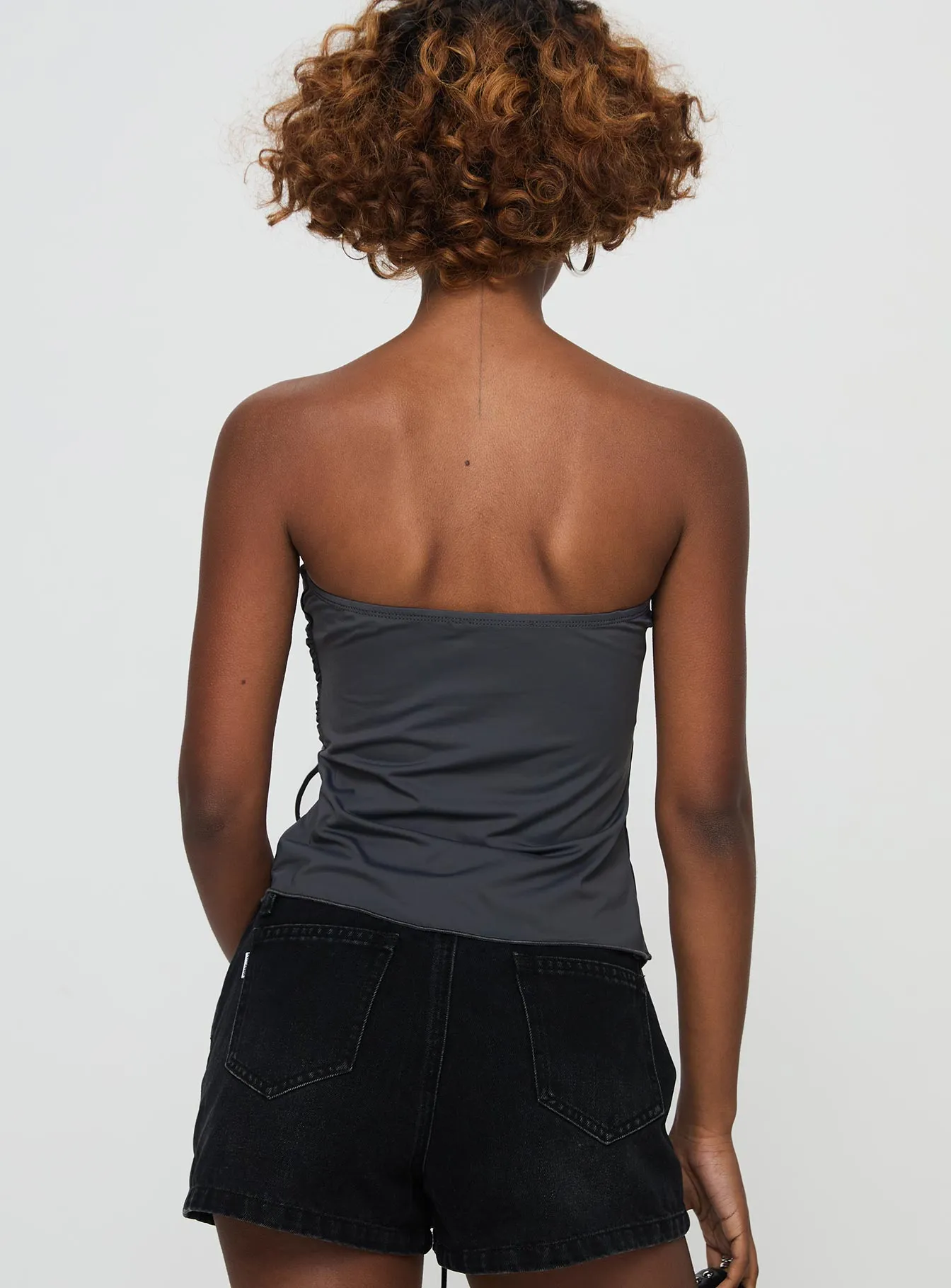 Slate Strapless Top by Dessy