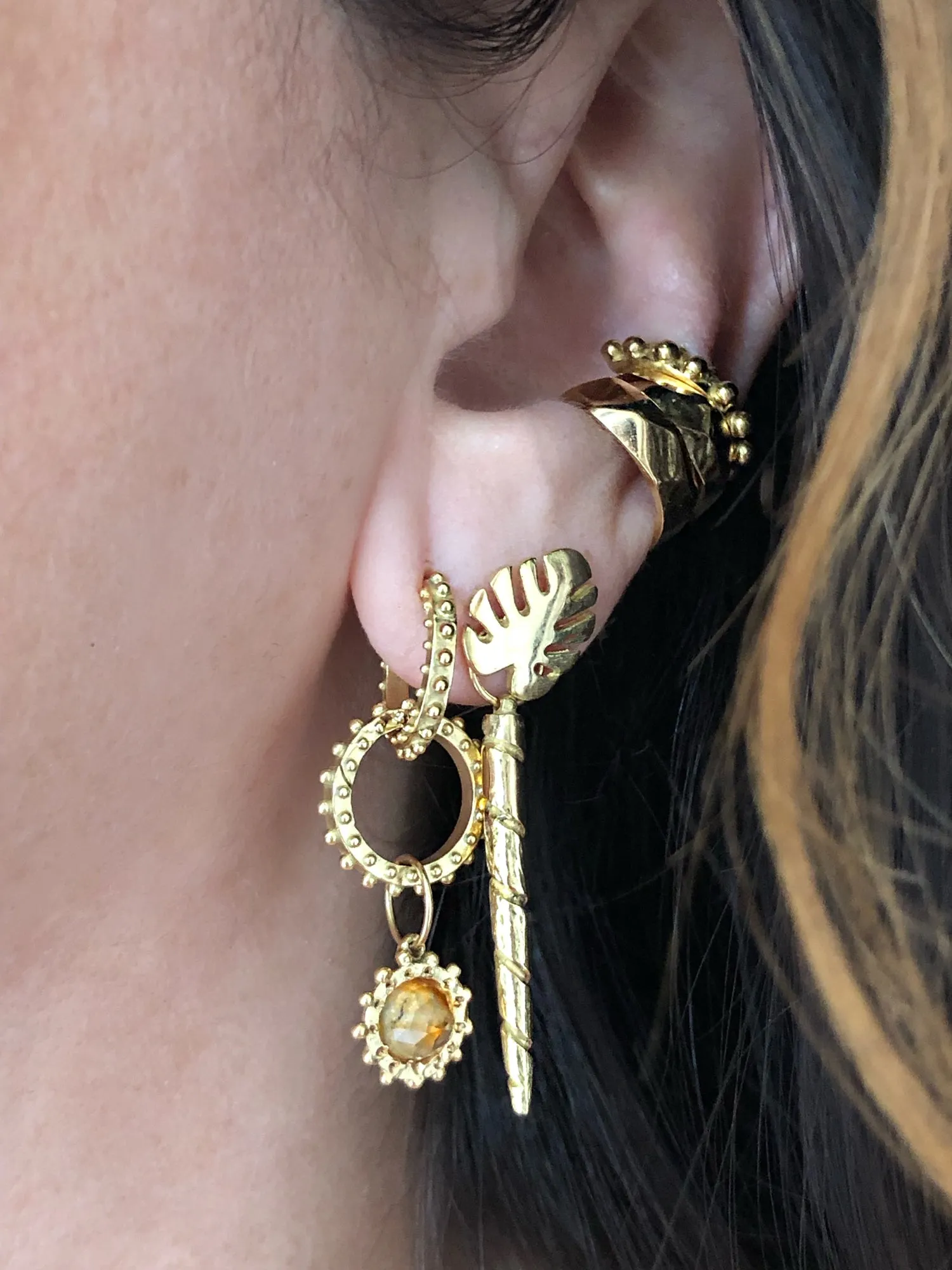 Petite Bohemian loop earring