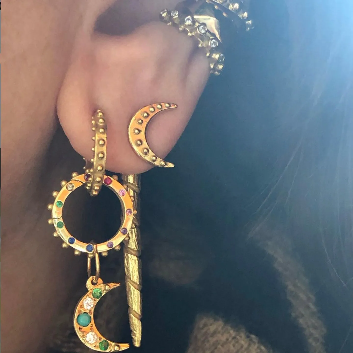 Petite Bohemian loop earring