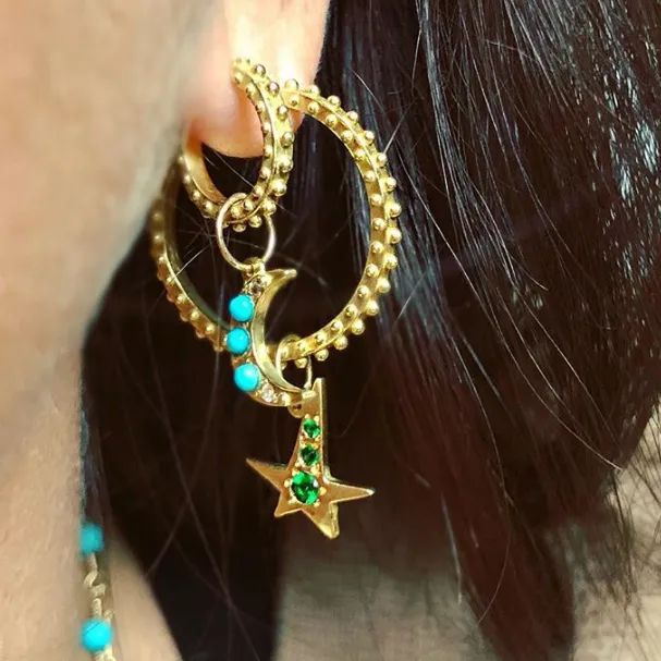 Petite Bohemian loop earring