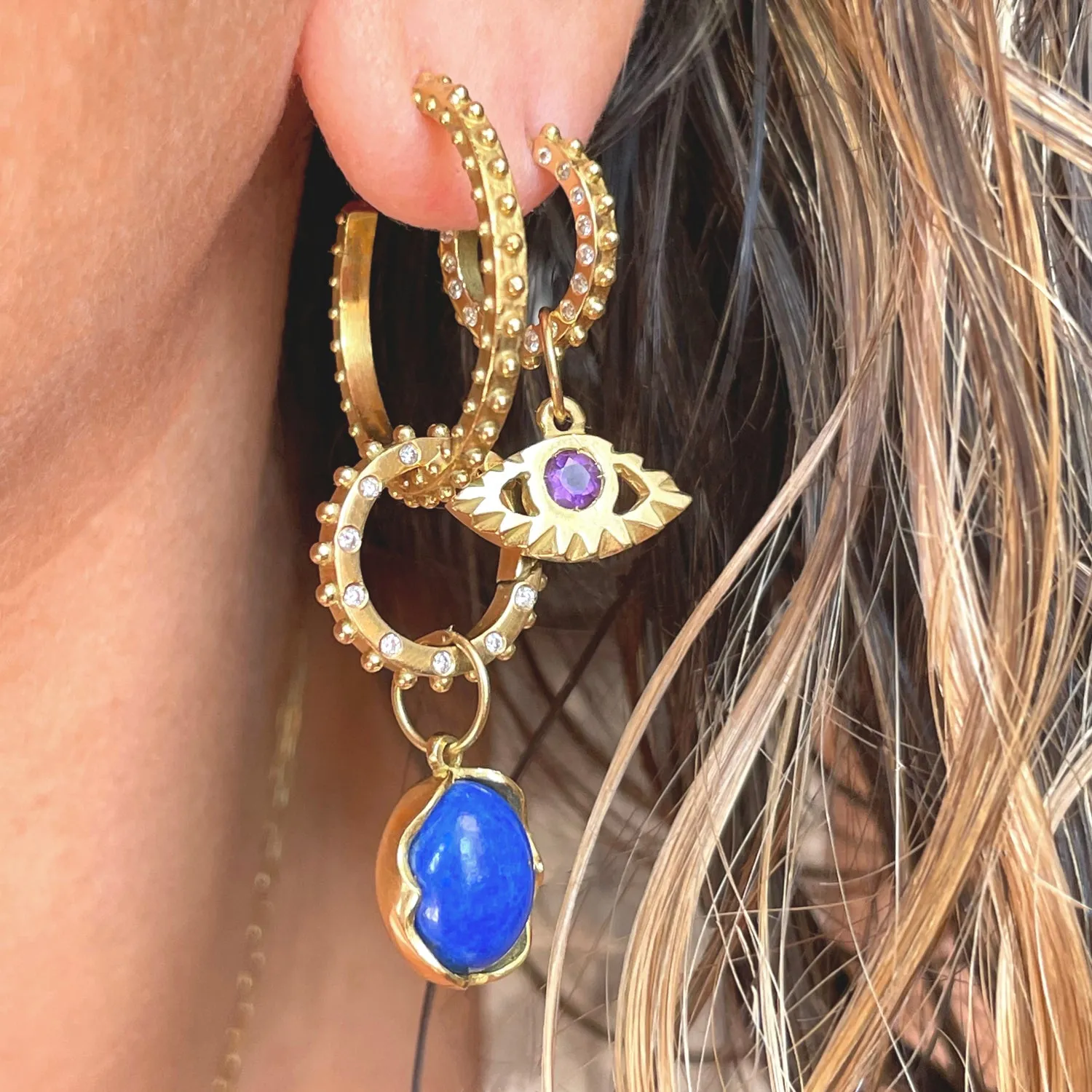 Petite Bohemian loop earring