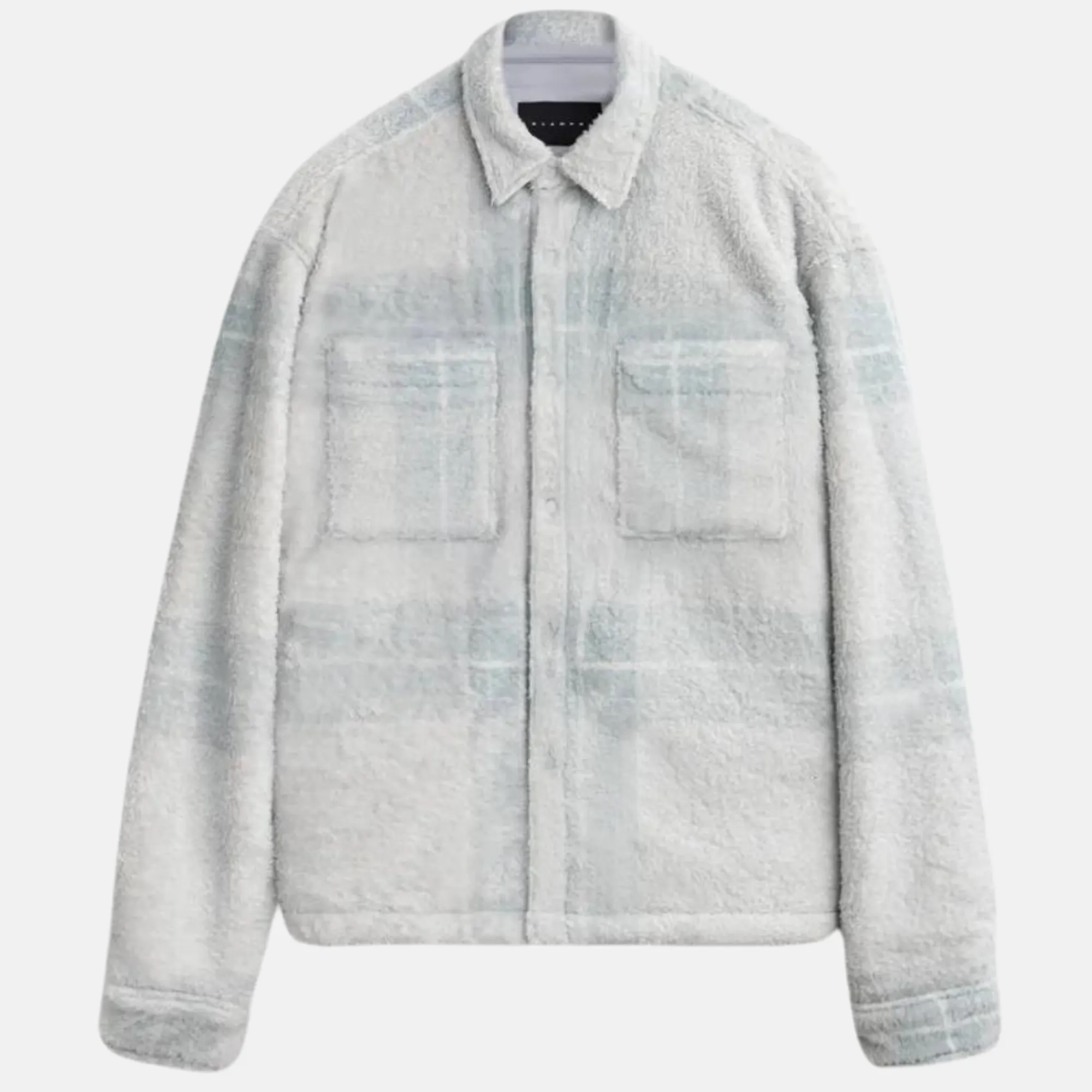 Light Plaid Cropped Sherpa Buttondown