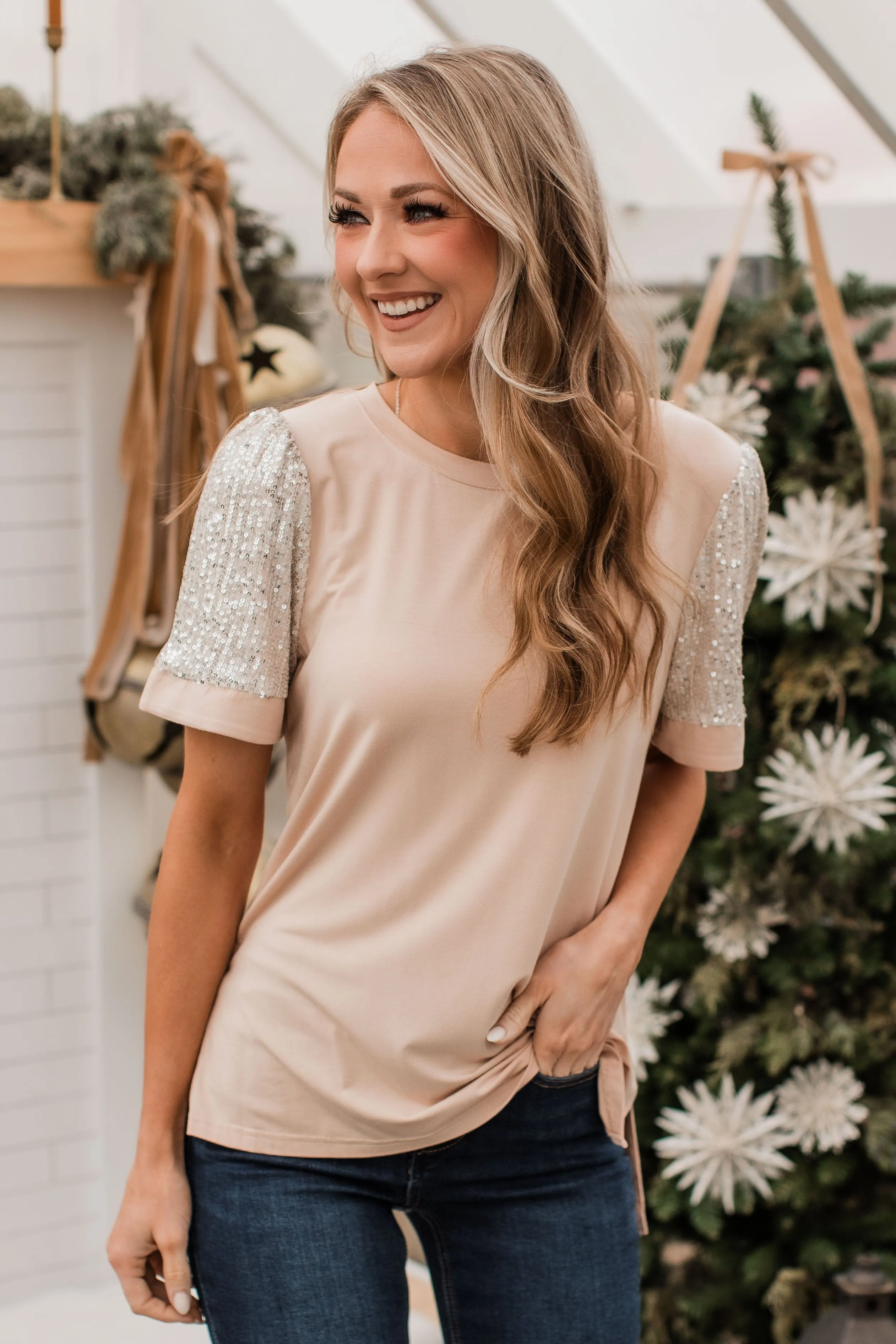 Nude Knit Top