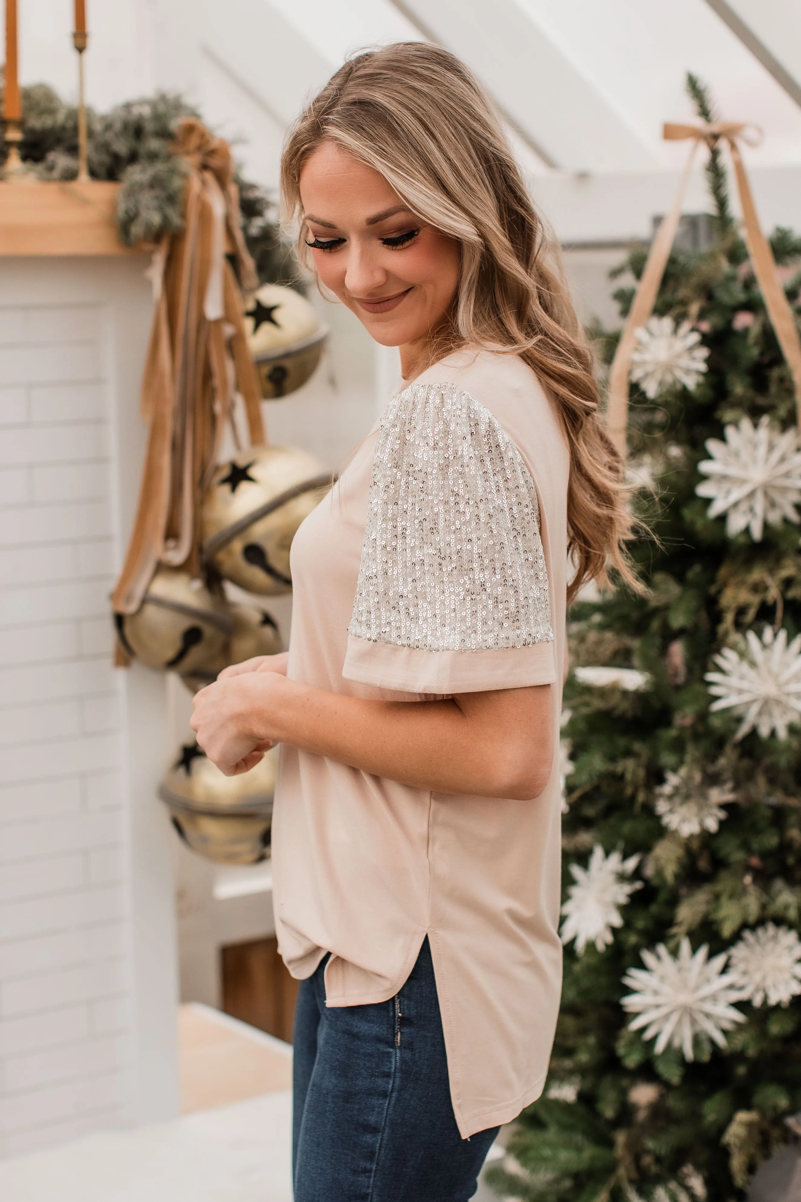 Nude Knit Top