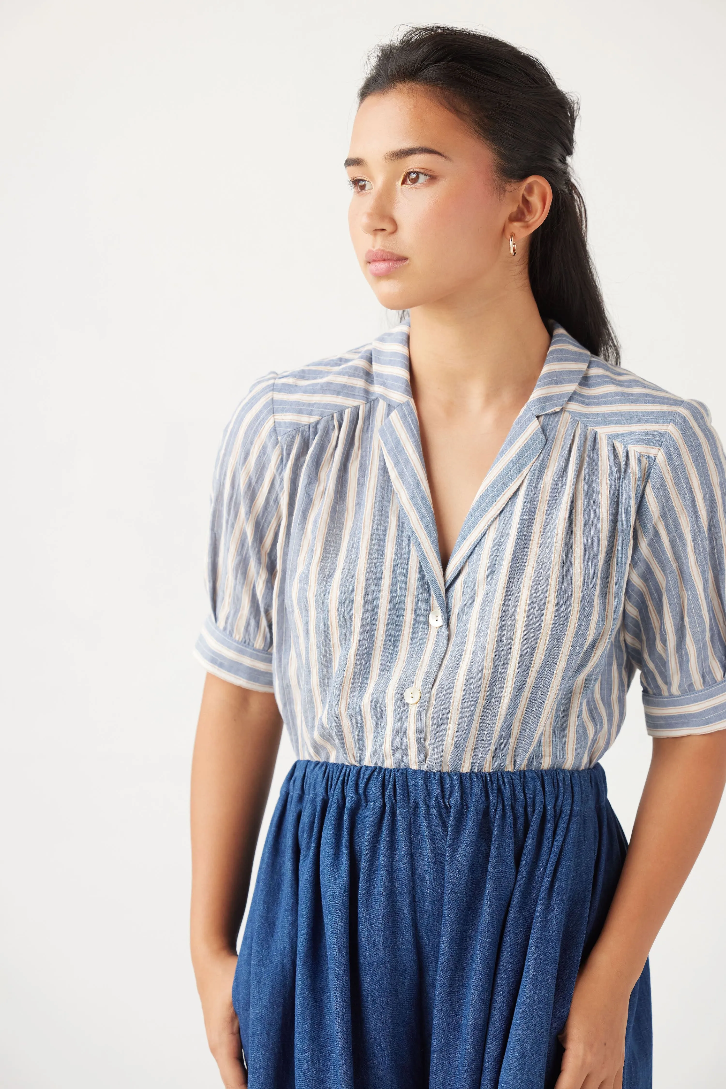 Striped Cotton Katherine Blouse