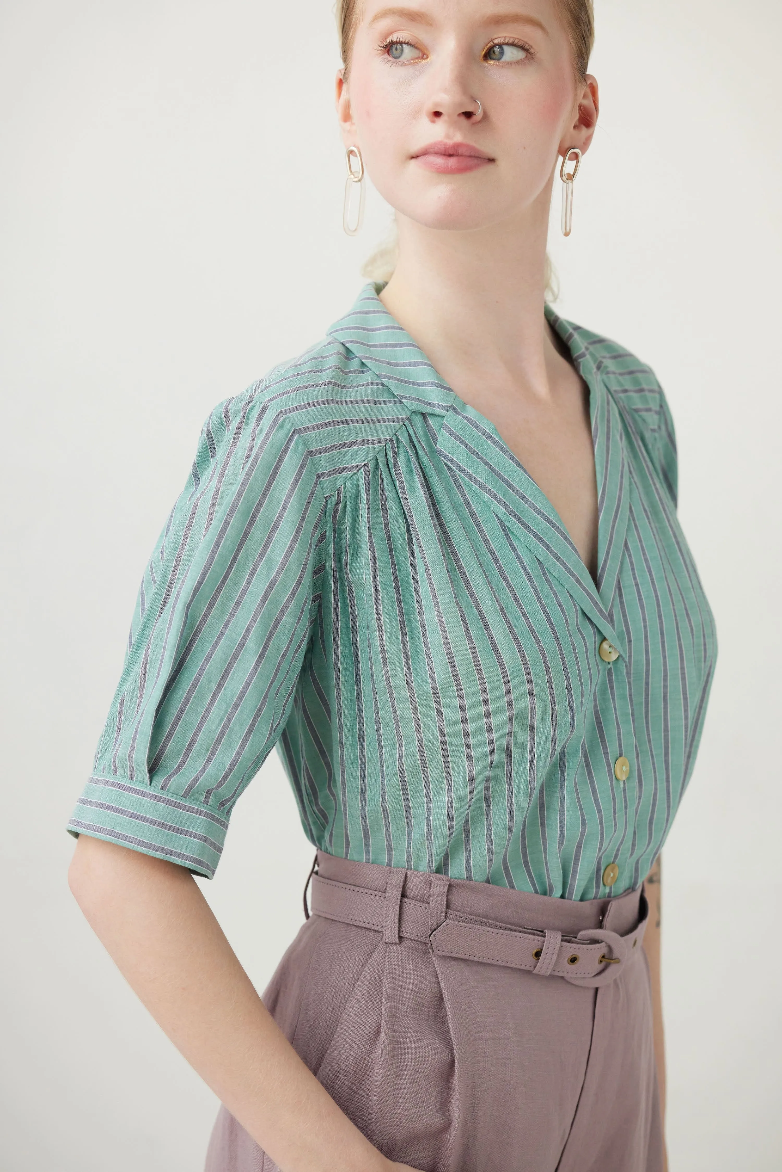 Striped Cotton Katherine Blouse