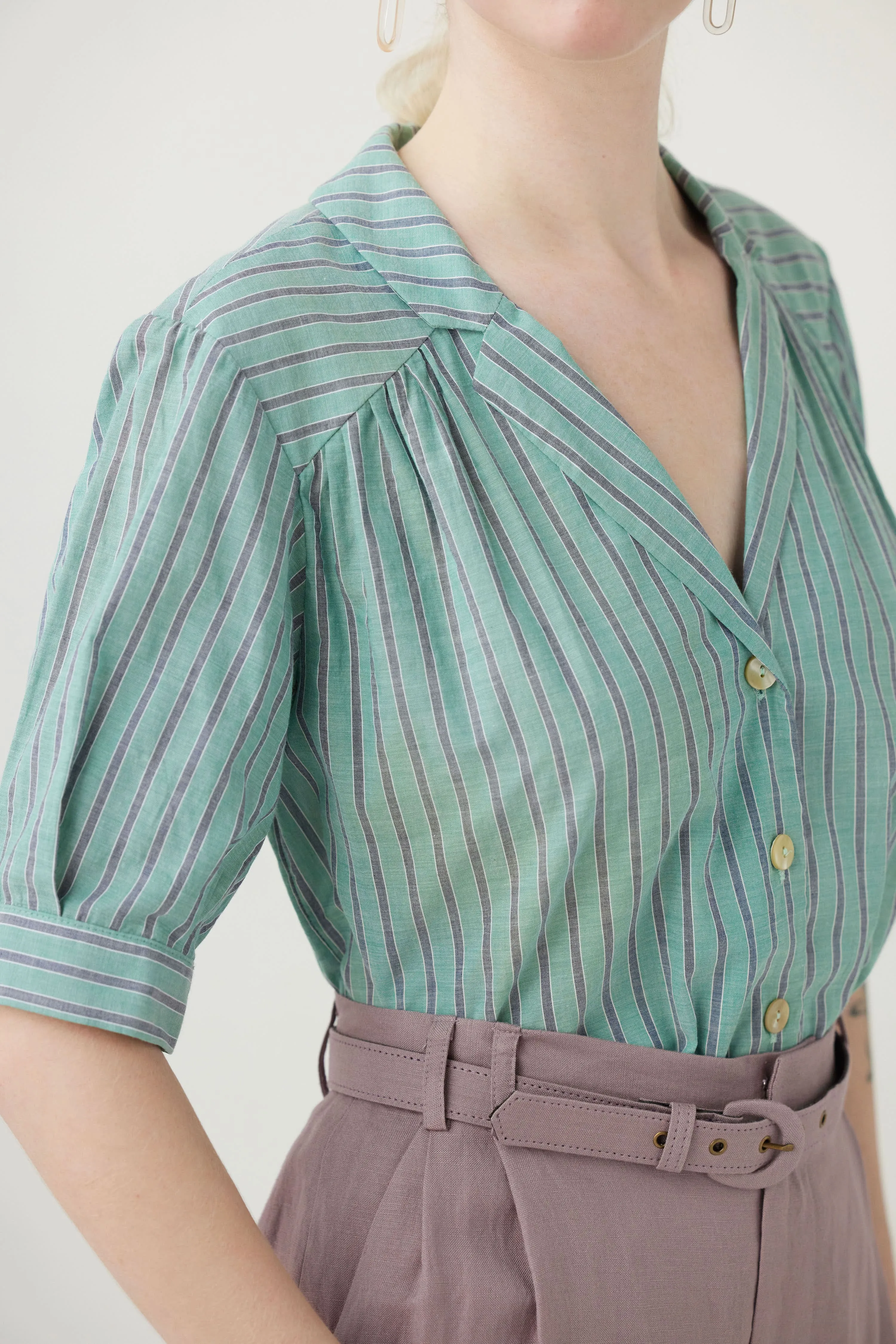 Striped Cotton Katherine Blouse