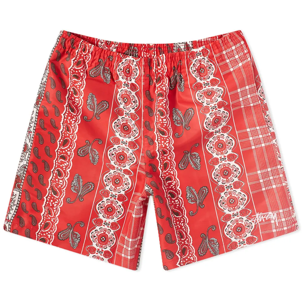 Stussy Red Paisley Water Short