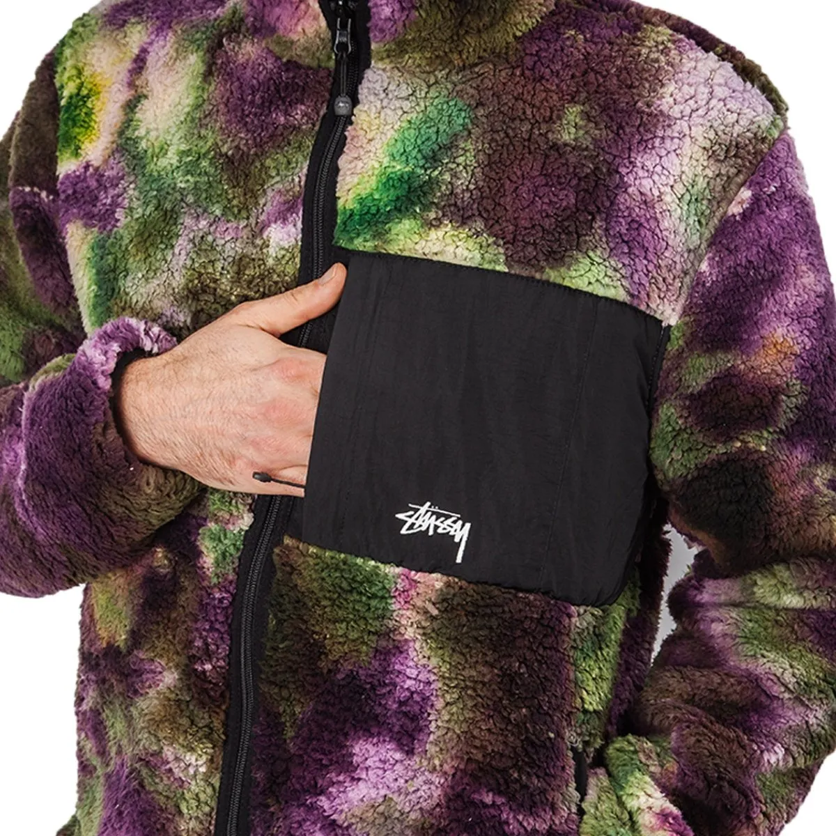 Stüssy Reversible Tie Dye Micro Fleece Jacket