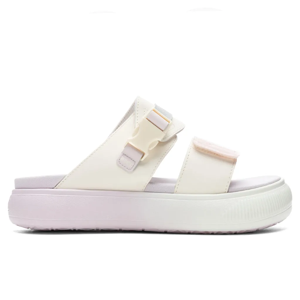 Suede Summer Sandals - Pristine/Lavender Fog