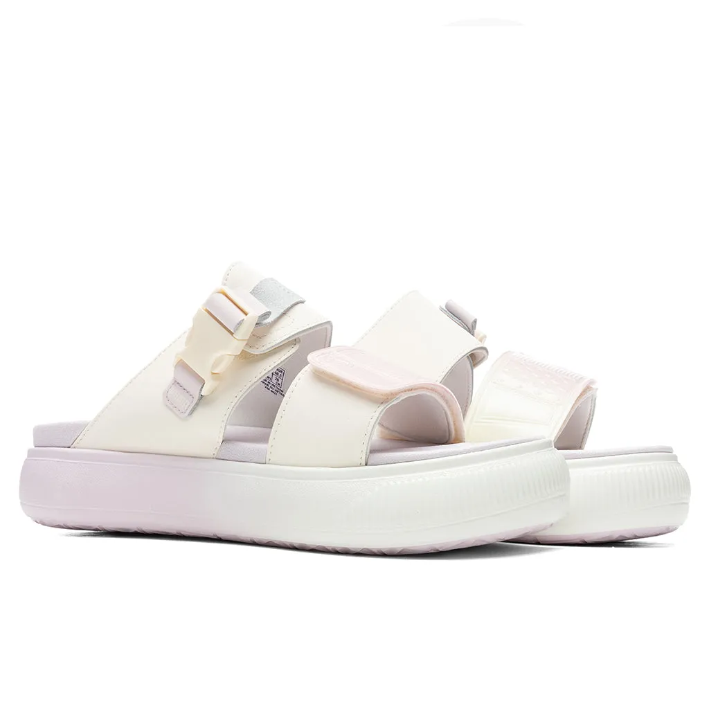 Suede Summer Sandals - Pristine/Lavender Fog