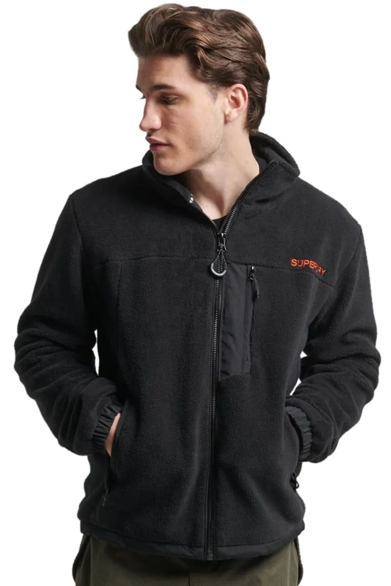 Superdry Code Trekker Fleece Jacket - Black