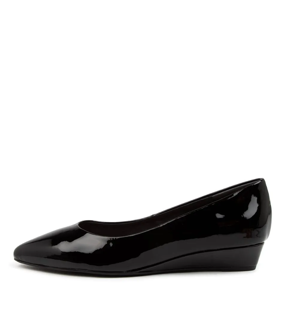 SUPERSOFT Black Patent Leather Slip-On Shoes