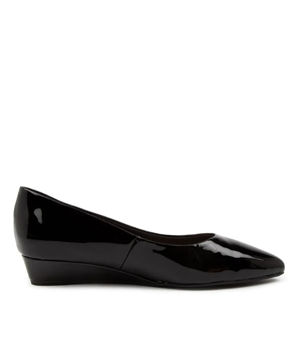 SUPERSOFT Black Patent Leather Slip-On Shoes