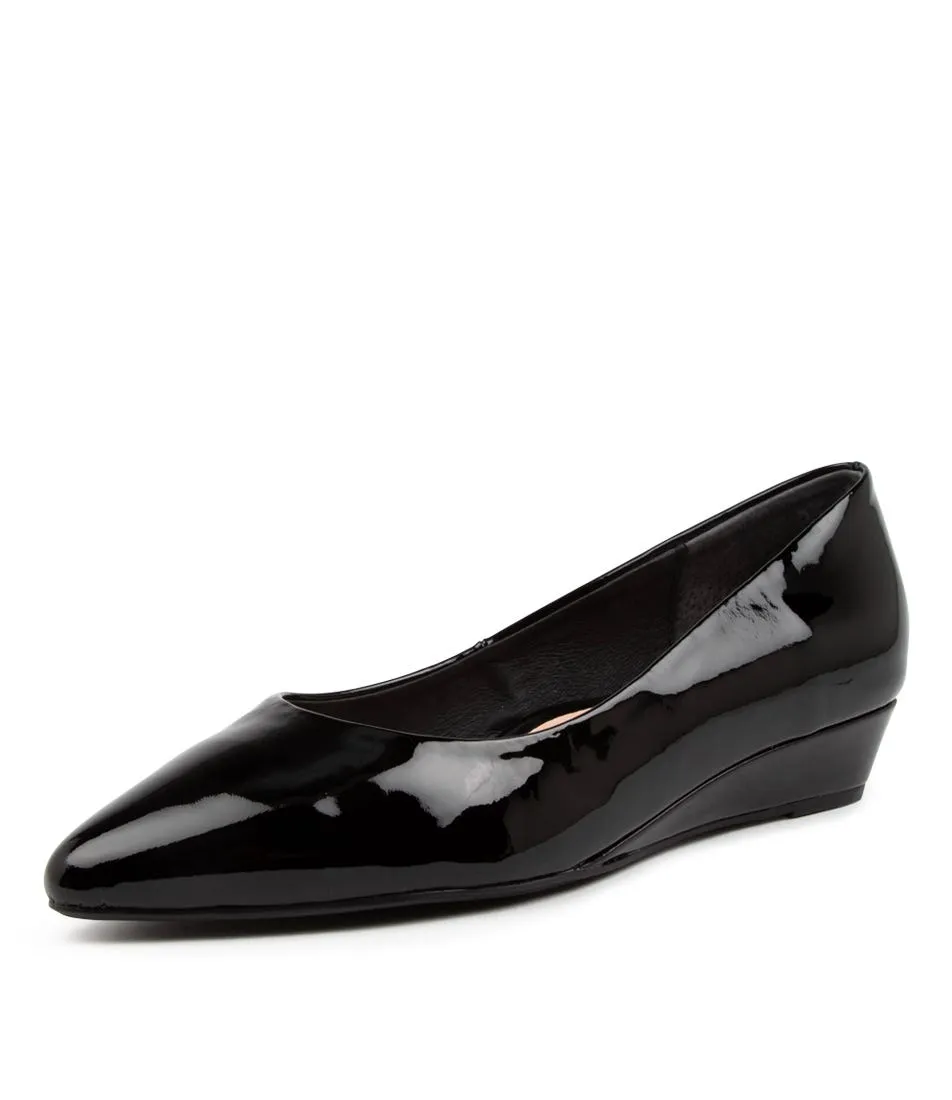 SUPERSOFT Black Patent Leather Slip-On Shoes