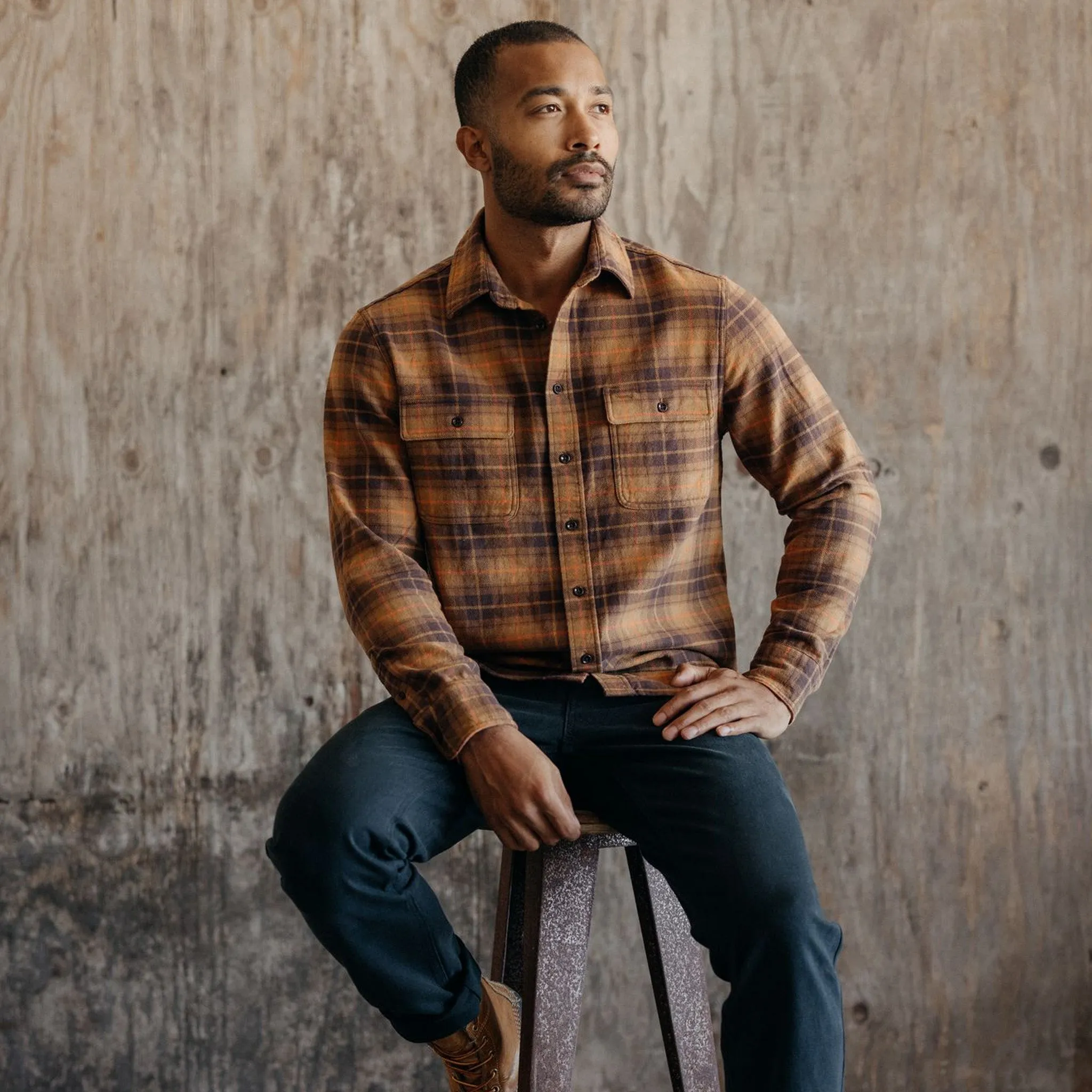 Tarnished Brass Plaid Ledge Shirt