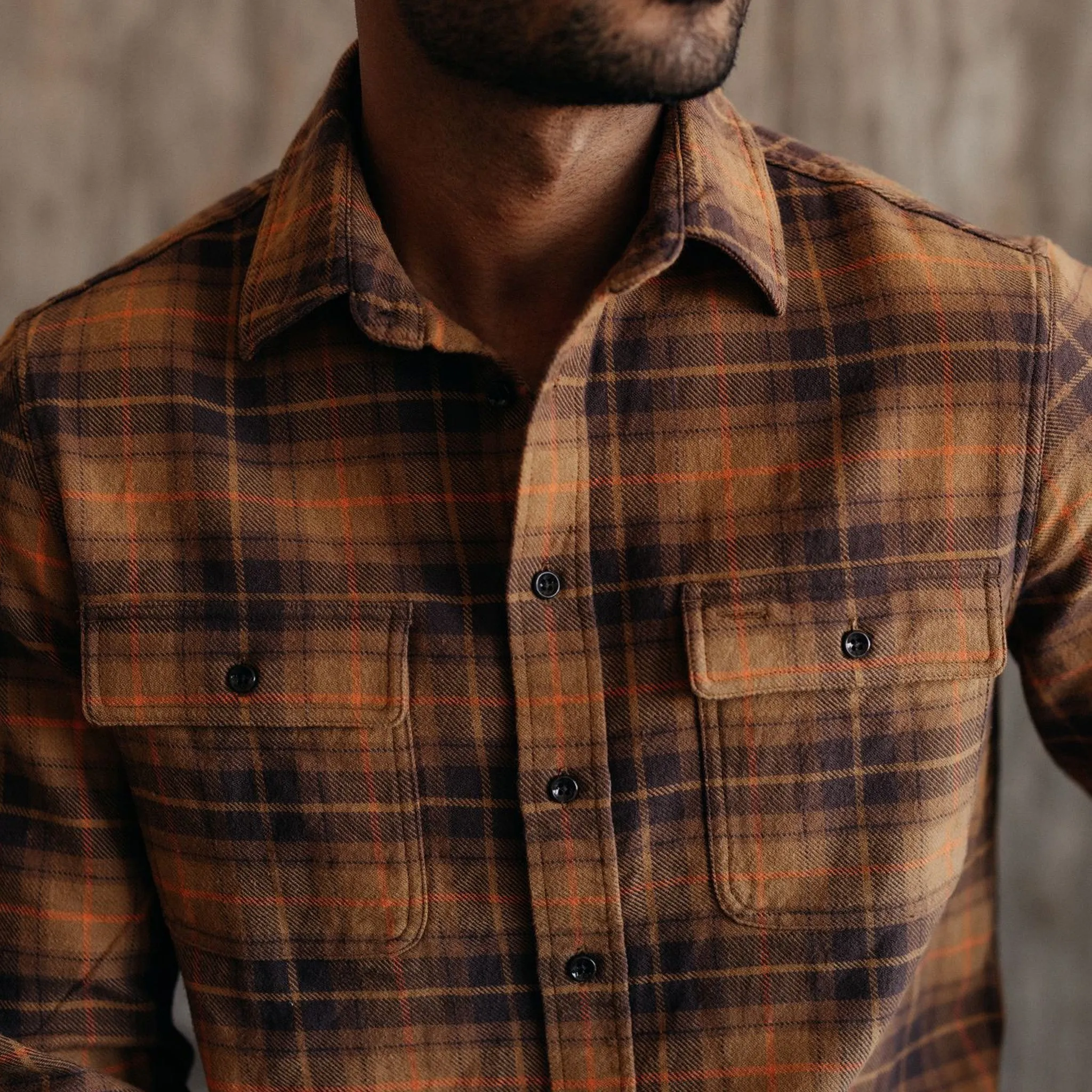 Tarnished Brass Plaid Ledge Shirt