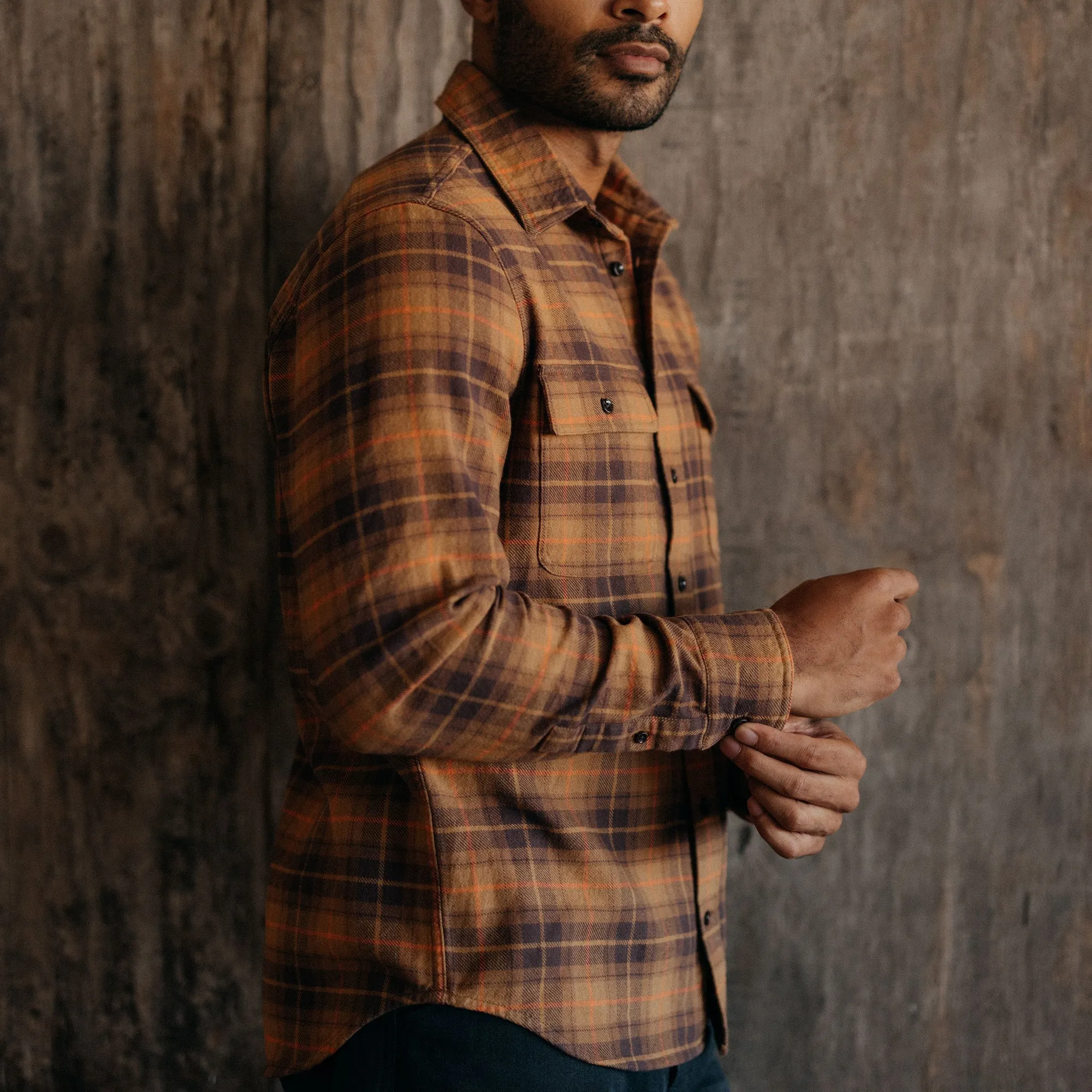 Tarnished Brass Plaid Ledge Shirt