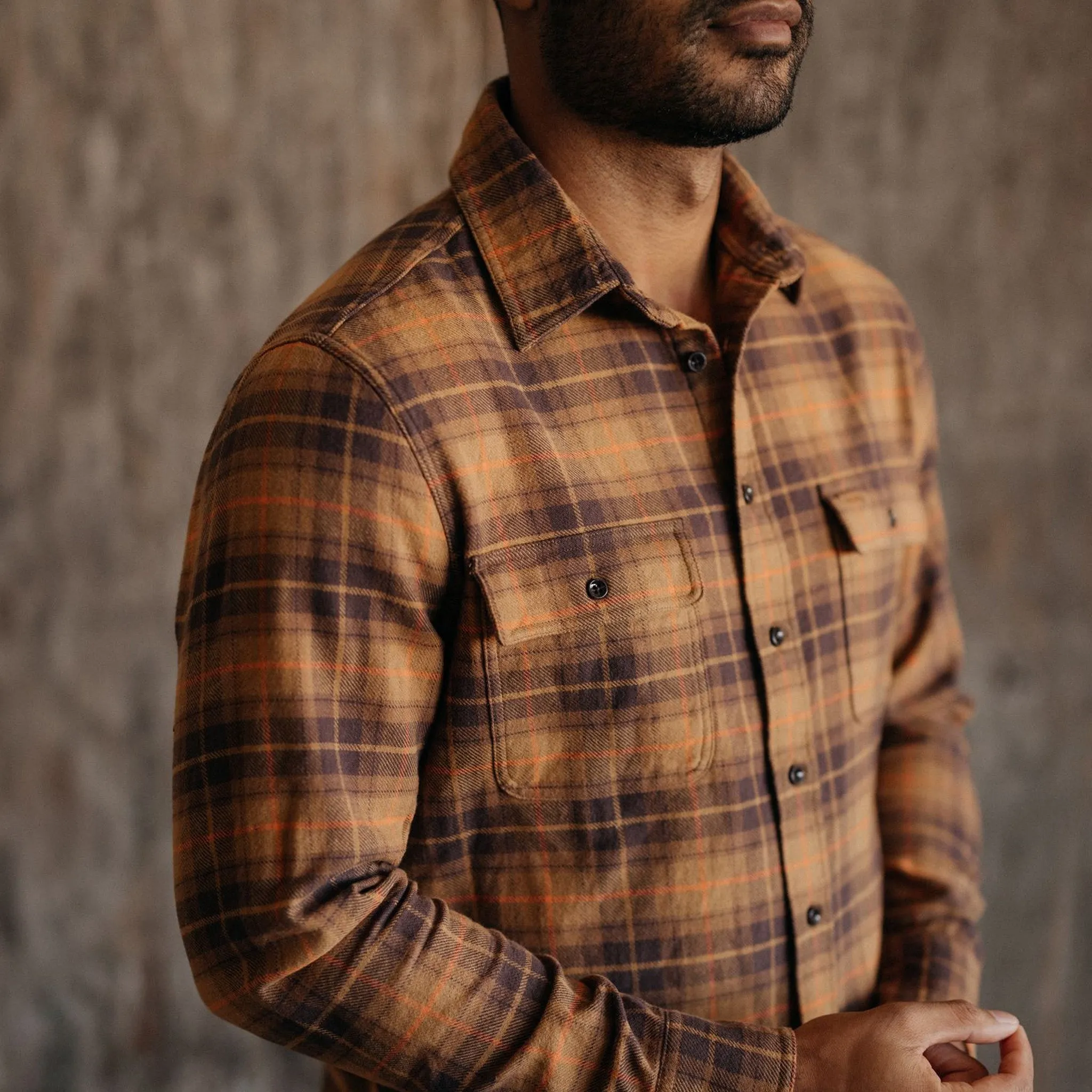 Tarnished Brass Plaid Ledge Shirt