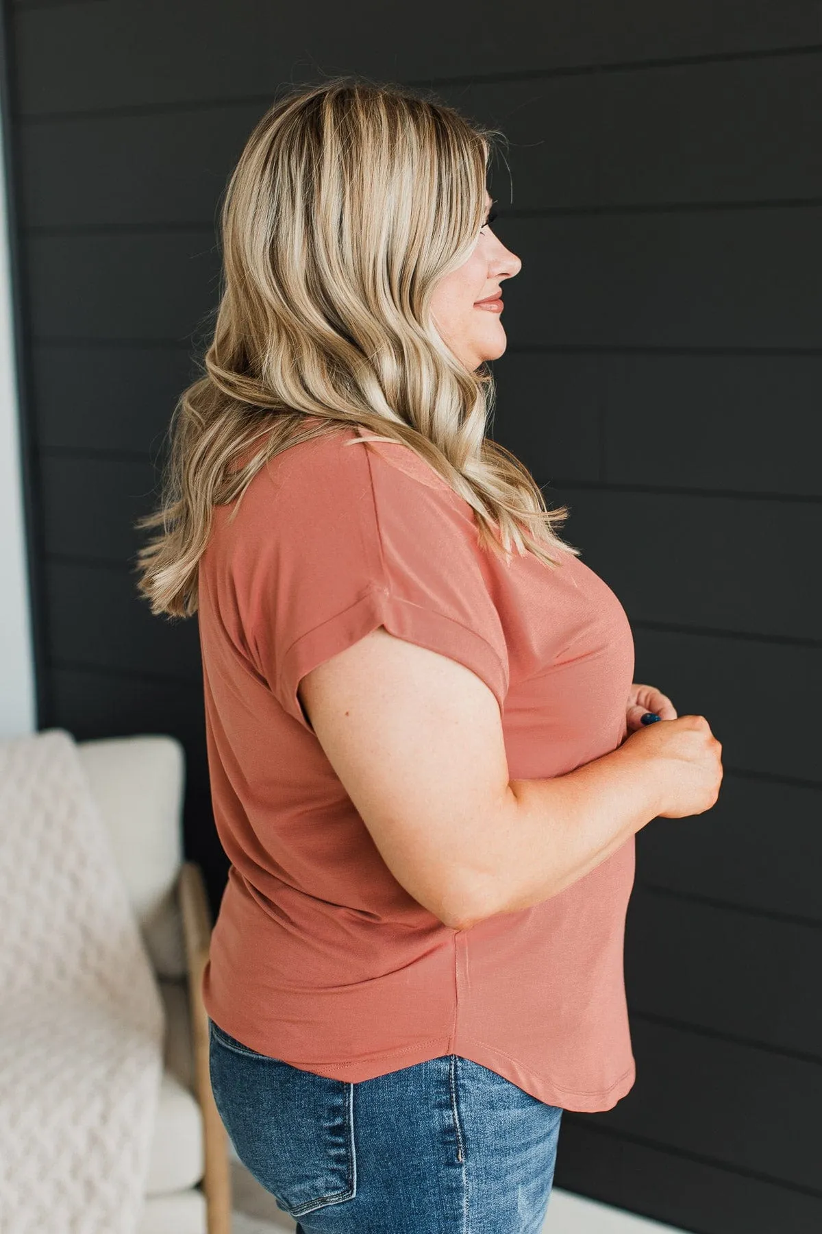 Knit Top Terracotta