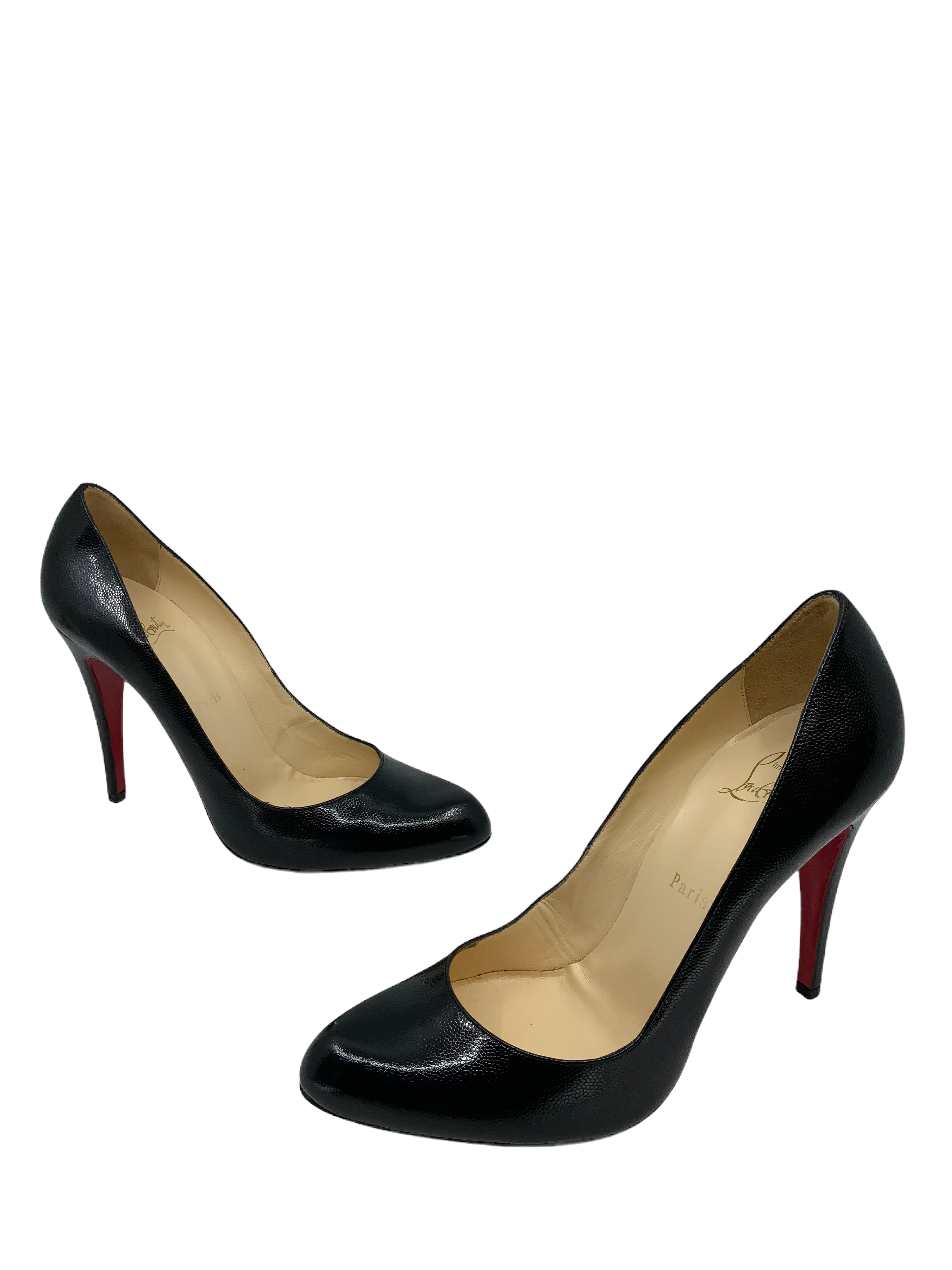 Christian Louboutin NEW Size 11 Textured Leather Simple Pumps