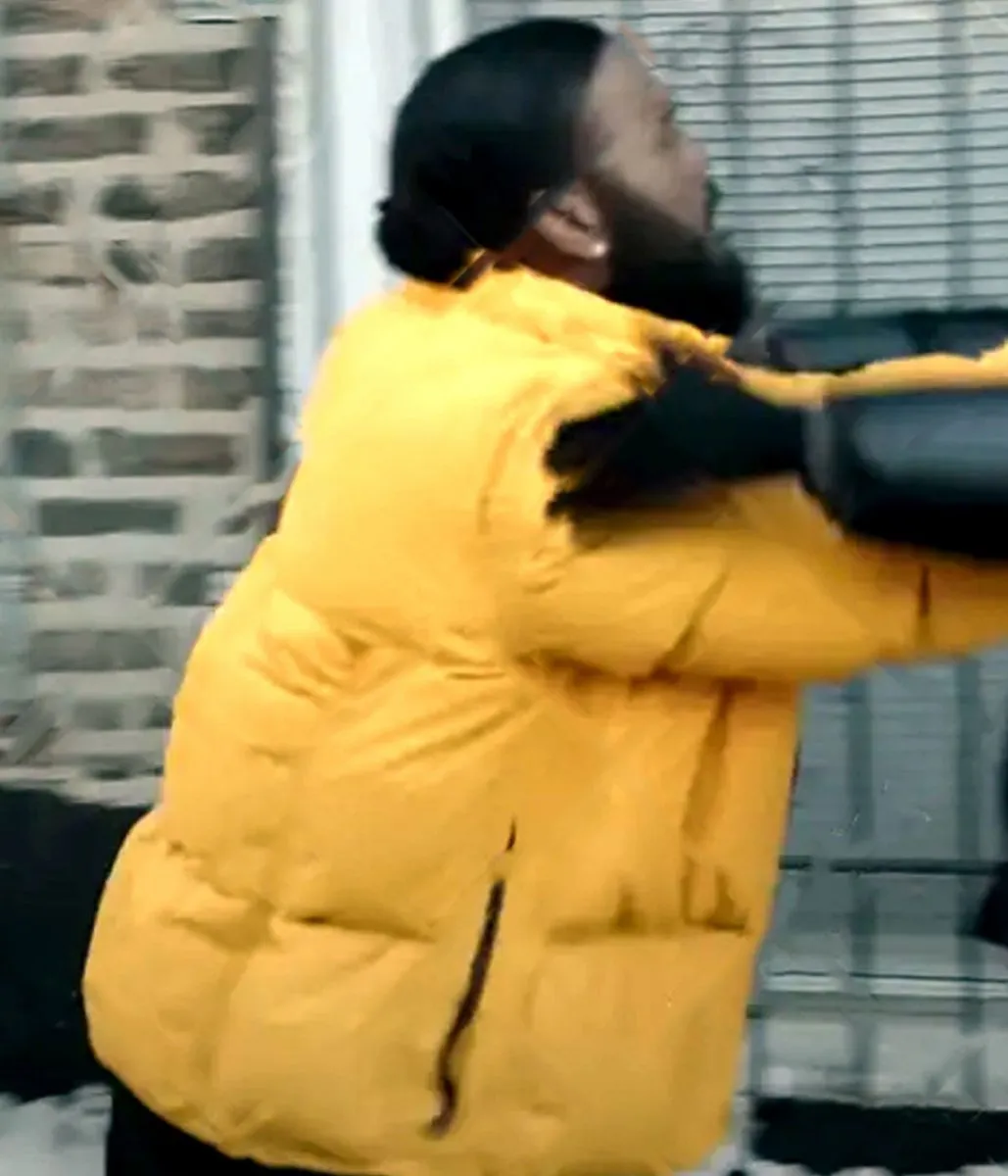 Yellow Puffer Jacket worn by Luke James in The Chi Season 05